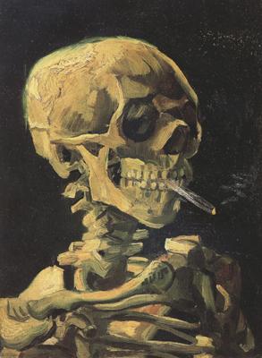 Vincent Van Gogh Skull with Burning Cigarette (nn04) oil painting image